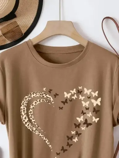 Fashionable Women'S T-Shirt - Comfortable And Relaxed, Round Neck, Suitable for All Seasons, Elegant Casual Top, Locally Shipped, Summer Pure Top, Elegant Party Summer Must-Have